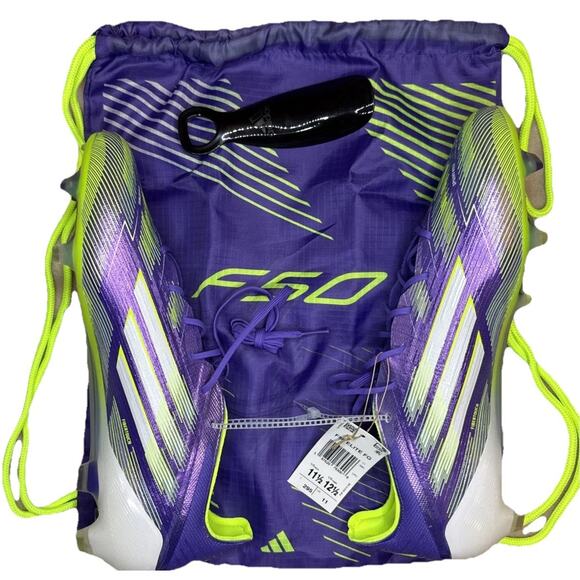 Adidas F50 Elite FG Firm Ground Soccer Cleats Men’s Size 11.5 Purple JH7615 BAG main image 5